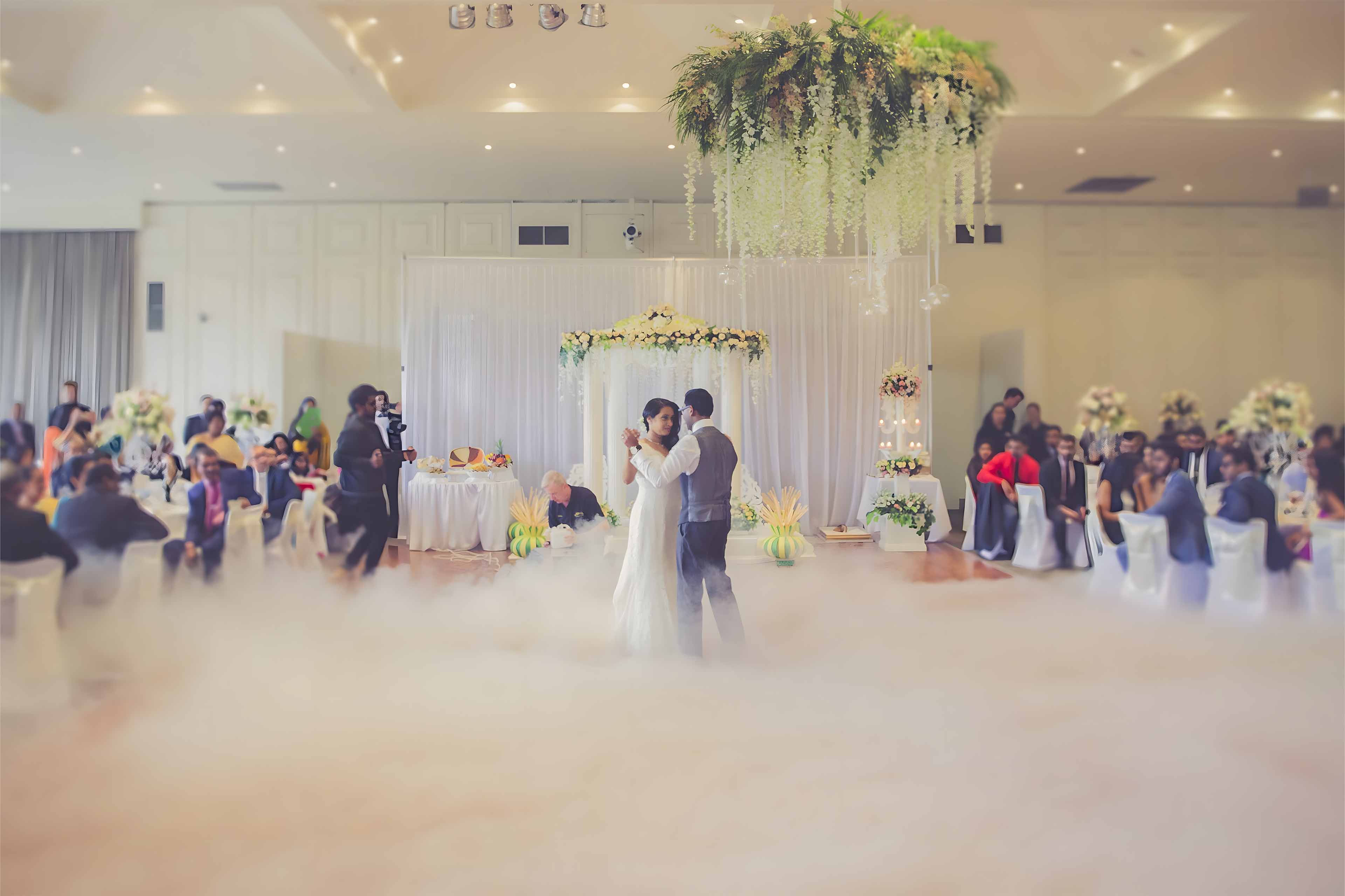 Sri Lankan couple, reception moment.