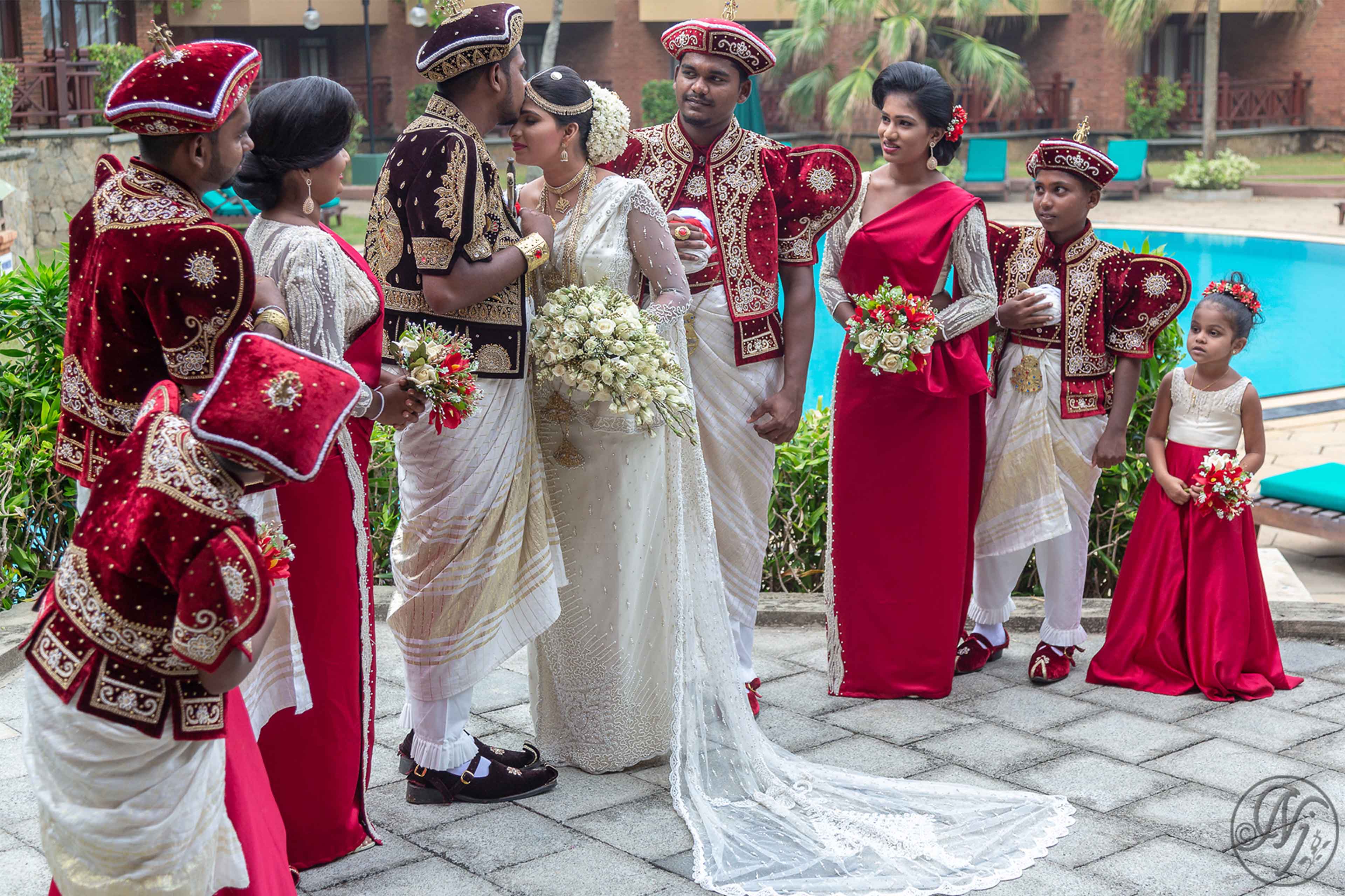 Burgher variation of a traditional Sri Lankan wedding